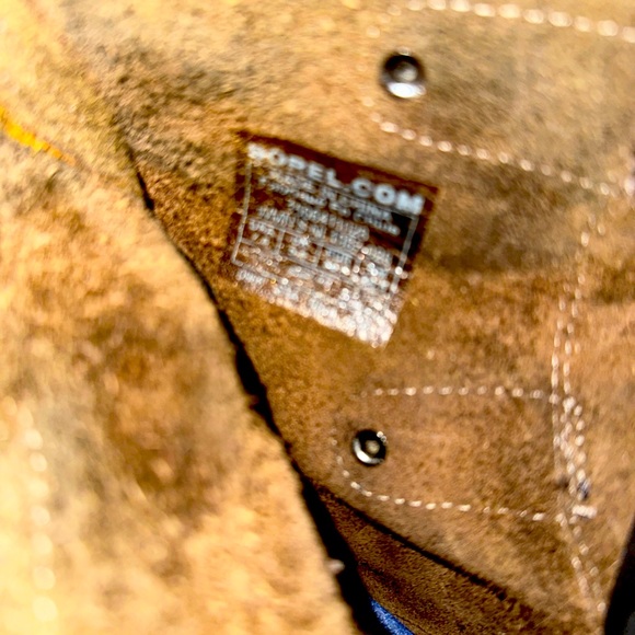 Sorel crackle leather hidden stacked wedge heel boots size 7.5 - Picture 1 of 4